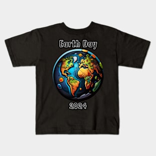 Planet Earth Day 2024 Kids T-Shirt